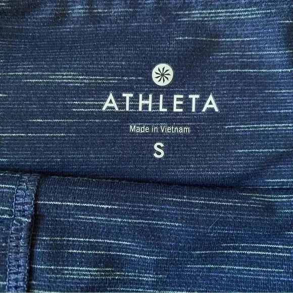Athleta Striated Revelation Tight Navy Blue S - Picture 4 of 4